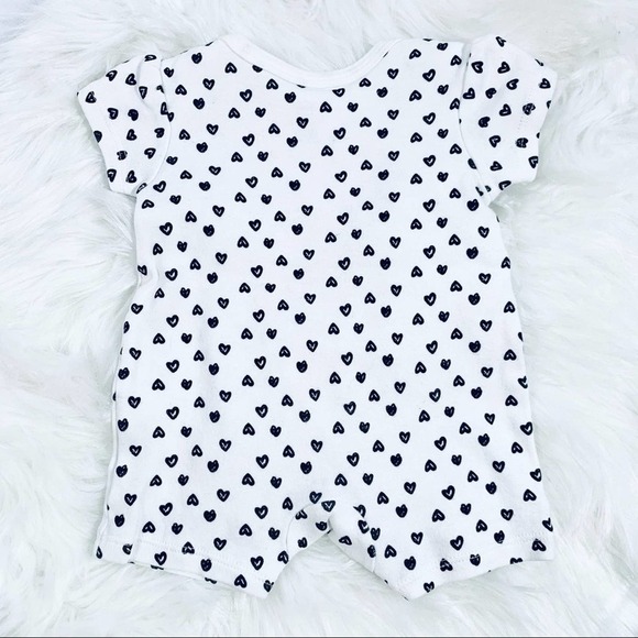 Bob Bebe Made with Love Romper 0-3 Months Infant Baby Girl Hearts White - Picture 7 of 7